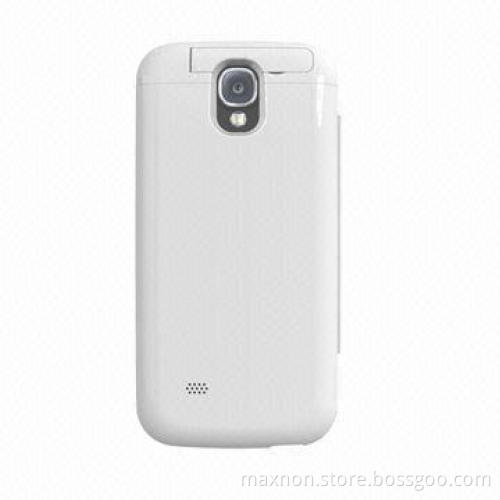 3,200mAh Power bank/external battery case for Galaxy S4/i9500, with screen protector leather